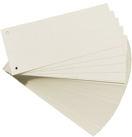 Falken Karton-Trennstreifen 10,5 x 24 cm 100er Pack weiß Trennlaschen Trennblätter Ordner Register Blauer Engel (Standard - 300er Pack)