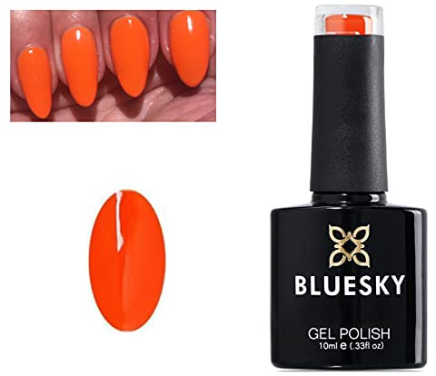 Bluesky Nail Gel Polish Orange Color Orange Sunset Spring Summer Color UV LED Soak Off A87 10ml