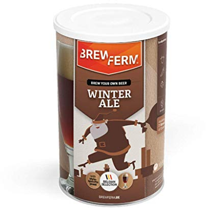 Brewferm - Ölkit Winter Ale – ölbryggning för självbryggning – 7 liter – stark brun öl med en behagligt maltig smak