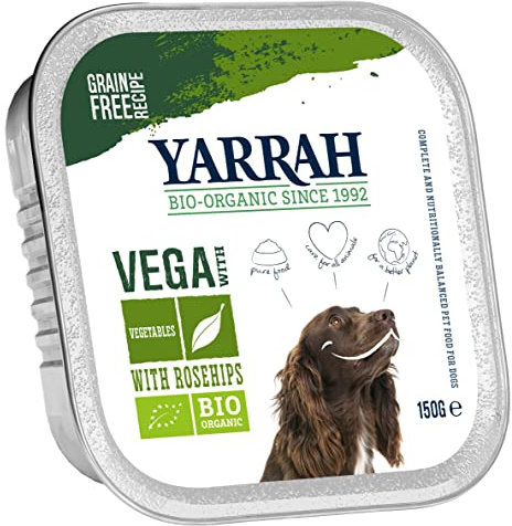 YARRAH Bio Hundefutter Vegetarische Bröckchen Vega, 6er Pack (6 x 150 Grams)