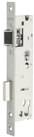 THIRARD - Boîtier de Serrure Encastrable à Cylindre pour Menuiserie Métallique - Axe 30 mm - Entr'Axe 92 mm - Bouts Carrés - Inox - Sécurité - Facilité d'Installation - Normes NF - Gris