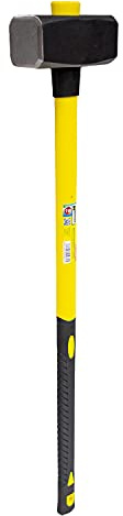 WOLFPACK LINEA PROFESIONAL 2500215 Martello con Manico in Fibra di Vetro 6 kg. Testa forgiata, con Anello Anti-Vibrazione, Mazza/porro