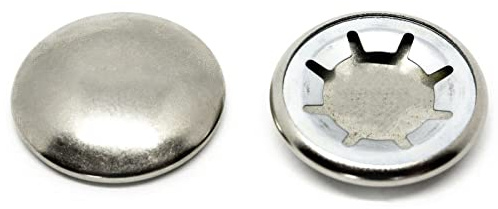 Arandelas Starlock con tapa de níquel de 4 mm para retención de eje, cubierta de clips de presión AN83 (paquete de 10)