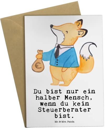 Mr. & Mrs. Panda jubiläumskarte Steuerberater Herz - Geschenk, einladungskarten, Klappkarte, weihnachtskarten, glückwunschkarten, Glückwunschkarte, hochzeitskarten