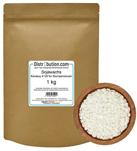 Sojawachs Kerasoy 4120 für Stumpenkerzen 1kg Kerzenwachs zu gießen