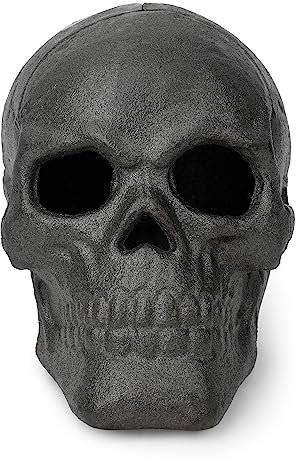 Stanbroil Firepits - Decoración de calavera de metal humano de imitación de 10 pulgadas para interiores y exteriores, chimenea, decoración de fiesta de Halloween, 1 paquete, pendiente de patente