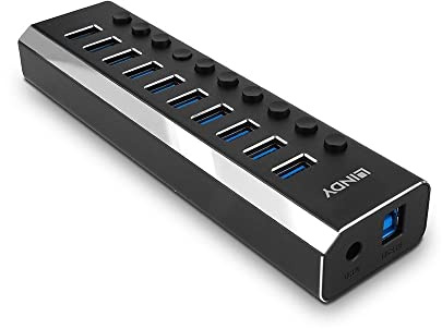 Lindy 10 Port USB 3.0 Hub with On/Off Switches