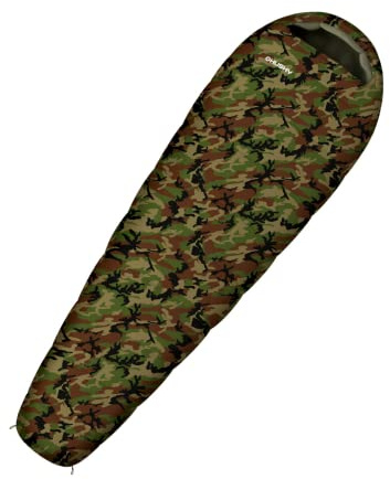 Synthetischer DREI-Jahreszeiten-Schlafsack - Junior Army -10°C