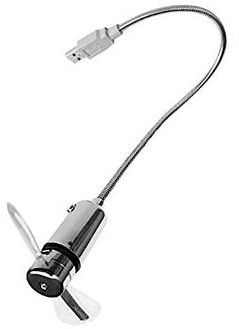 iplusmile Mini Ventilateur Usb Flexible à Led Clignotantes Programmable Pour Pc Portable Et Ordinateur De Bureau Argenté