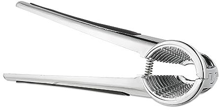 Relaxdays Schiaccianoci, Spaccanoci dal Design Moderno, HLP: 6 x 18 x 7,5 cm, Sguscia Nocciole in Metallo, Argentato