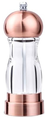 Salt and Pepper Grinder Rose Gold Silver Pepper Grinder Black Pepper Pepper Transparent Rose Sea Salt Grinder Spice Grinders Salt Shaker (Color : Gold, Size : 1pcs)