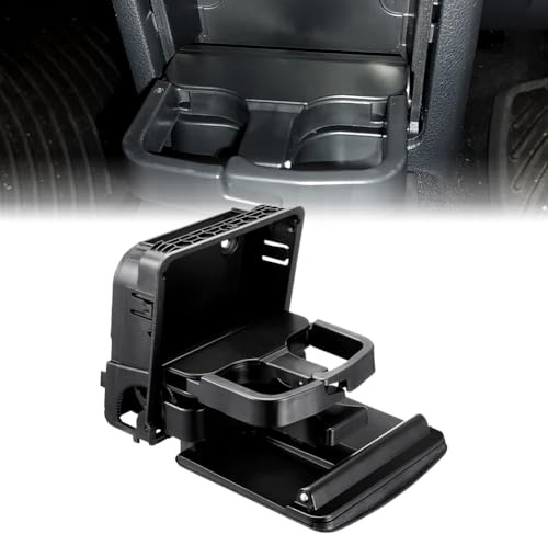 GEARMONSTER Getränkehalter der hinteren Armlehne Hinten für VW EOS Golf V Golf VI Jetta III Autotassenhalter Armlehnenbecherhalter, Schwarz