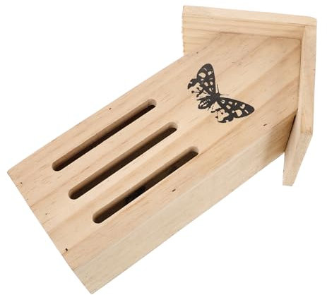 BESPORTBLE Schmetterlingsfutterhäuschen Aus Holz Für Außenbereich Garten Schmetterlingshabitat Hängender Lebensraum Unterschlupf Für Schmetterlinge