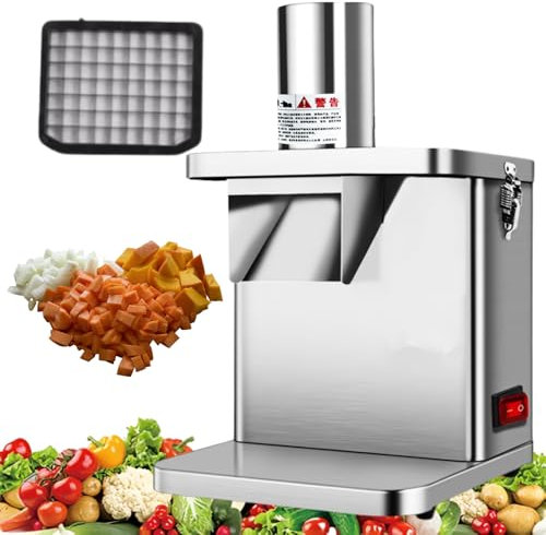 LFfwynog Kitchen Chopper, 250W Graters Professional Salad Maker, Electric Shredder Graters for Kitchen, Gratersr Chopper Salad Shooter, Electric Salad Machine for Vegetables Carrot,8.2 * 8.2mm