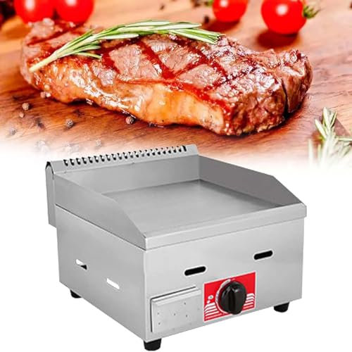 Plancha Eléctrica Profesional de Acero Inoxidable, Parrilla Eléctrica Industrial, Plancha de Cocina de Hierro, Temperatura Ajustable, Limpieza Fácil, Para restaurantes bares cámping barbac(Size:718 B)