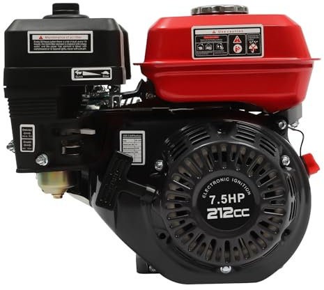 Moteur à essence 7,5 HP 3,6 l avec filtre à air, moteur monocylindre 4 temps, moteur de démarrage manuel 4000 W pour pompes à eau, vibrateurs, nettoyeurs haute pression, fraiseuses de tranchée, karts,