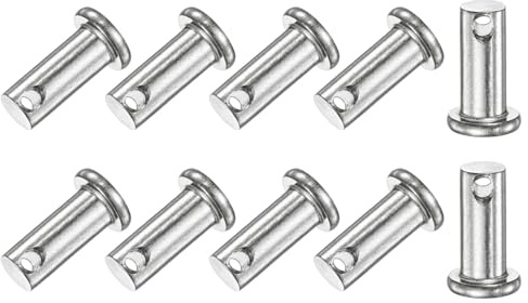 M METERXITY 10 Stück Einloch Klauenstifte M8 x 20mm 304 Edelstahl Flachkopf | Verbindungsscharnierstift, Für mechanische Verbindungen/Fixteile/Schiffsausrüstung, Wiederverwendbar, Klauenstifte
