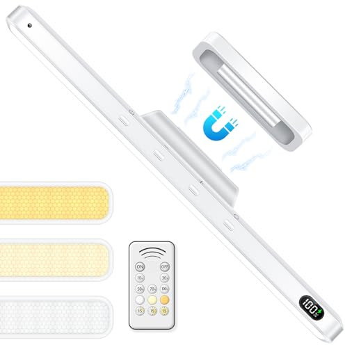 WILLED 5W Unterbauleuchte Küche Led Akku mit Fernbedienung,Wiederaufladbare Schminklicht,3 Farbtemperaturen Unterbauleuchte Küche led für Schrank, Kleiderschrank, Badezimmer,Schreibtisch,Spiegel