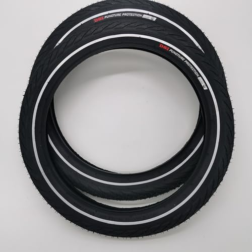 2X SRI-114 Reifen DSI 16 Zoll 16x1.75 | ETRTO 47-305 | 1mm Pannenschutz & Reflexstreifen Decke Mantel Kinder Fahrrad Anhänger Fahrradreifen