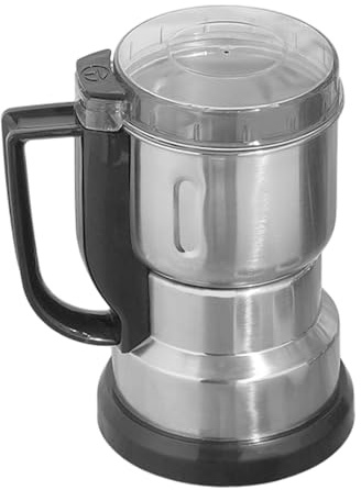 Moulin à épices électrique - Petit moulin de cuisine pour ingrédients | Moulin à poudre alimentaire en acier inoxydable pour grains de café, noix, épices | Mini broyeur avec poignée, usage domestique