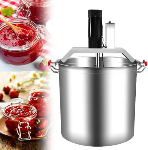 JMOUZHG Pentola elettrica commerciale per mescolare, padella multifunzione automatica, mescolando uniformemente a 360° impedisce la combustione, ideale per ketchup e salsa di peperoncino