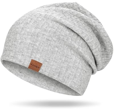 YANIKY Gorro Beanie Hombres y Mujeres, Gorro Ligero, Delgado, Suave y Respirable para Quimioterapia, Slouch Elástico y Antiviento para Otoño, Invierno y Primavera