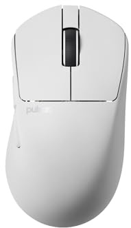 Pulsar Gaming Gears X3 CrazyLight Wireless Gaming Mouse, Mini, Uyuni White | Ultra Lightweight 1.51 oz (43g), Ergonomic, Inward Side, Back-Moderate Hump, Palm/Relaxed Claw Grip, XS-1, 32K DPI, 8K