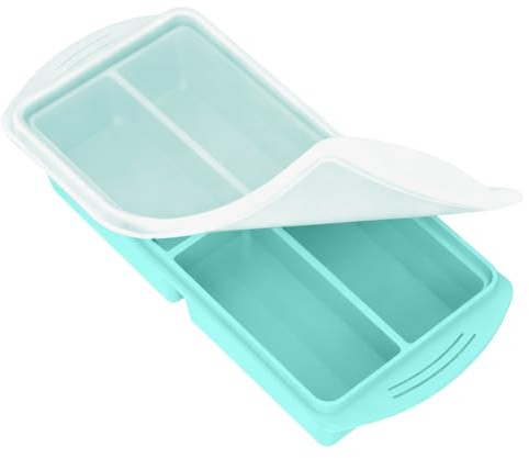 per zuppe e congelatori, contenitori per alimenti a 4 griglie, in silicone, con coperchio, per salse, brodo, lasagne, avanzi, pasti, casa, ufficio, microonde