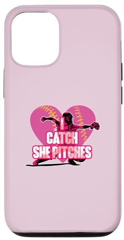 I Catch She Pitches Attrape-Balle Molle Assorti Coque pour iPhone 12/12 Pro
