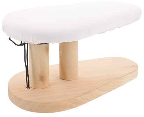 SHINEOFI Tabla de Planchar Multifuncional de Madera y Tela, Portátil y Compacta, Redonda para Hombros y Mangas, Soporte Estable para Planchado Rápido en Espacios Pequeños, Adecuado