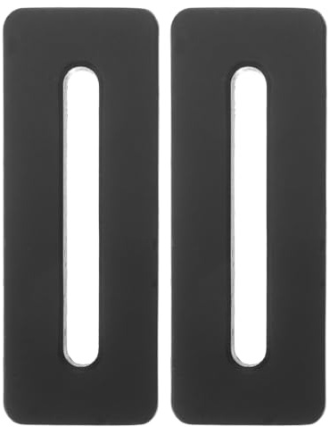 Didiseaon 2 Piezas Tapa de Rebosadero para Lavabo Rectangular de Cobre Negro | Inserción Directa en la Abertura, Contorno de 5,3 cm, Paso Interior Libre, Orificio Lateral Del Lavabo para Baño Y Cocina