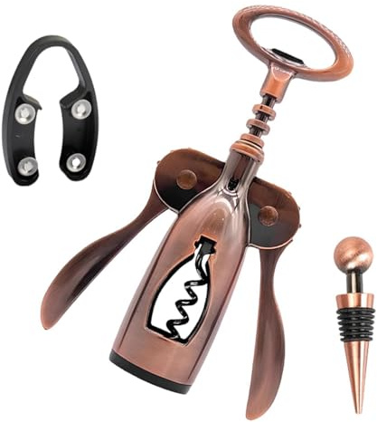 Abridor de vino de sacacorchos, Sacacorchos de vino - Manual para abridor de vino,Sacacorchos, abrelatas de vino, abrebotellas multifuncional para restaurantes y bares de cocina