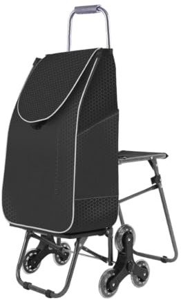 Carrello Saliscale Carrello Pieghevole a 3 Ruote Impermeabile Portatile