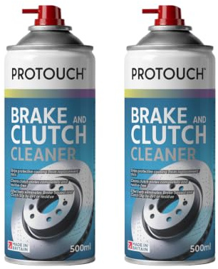 PROTOUCH 2x Brake and Clutch Cleaner 500ml | Disc Brake Cleaner Removes Oil, Grease and Brake Dust | Improves Braking Efficiency | For Cars, Motorcycles & Bicycles