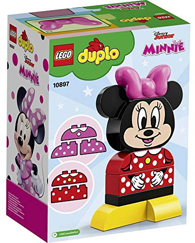 LEGO 10897 DUPLO Disney Meine erste Minnie Maus, Bauset mit 2 baubaren Outfits, Vorschulspielzeug für Kinder ab 2 Jahren