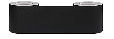 Tapetenbordüre selbstklebend zum Aufkleben für Wohnzimmer Küche Badezimmer Abnehmbare Wasserdicht Bodenleiste PVC Dekorative Bordüre Schwarz matt 5cm X 500cm