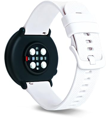 SeaFicco Armband Kompatibel mit Polar Unite/Ignite/Ignite 2 /Ignite 3 /Pacer, Universal 20mm Uhrenarmband Silikon Ersatzband Sport Armbänder Fitness Wechselarmband Zubehör (Weiß)
