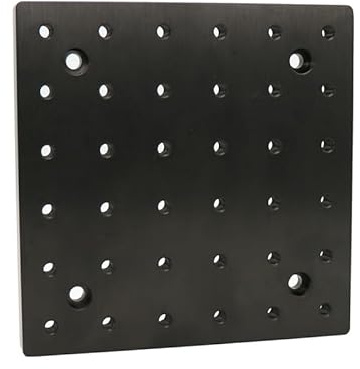 Optical Plate Flat Aluminum Honeycomb Breadboard Experimental Vibration Isolation Platform Workbench M6 Tapped Mounting Holes (150X150X12MM)