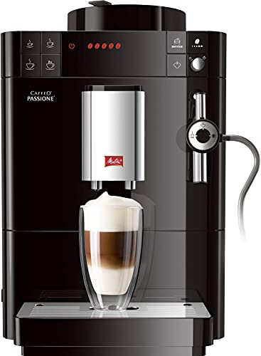 Melitta Passione F530-102, Cafetera Automática con Molinillo, Café en Grano, Sistema de leche, Limpieza Automática, Personalizable, 15 Bares, Negro (Reacondicionado)