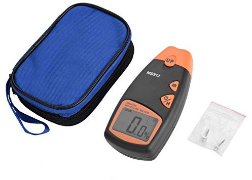 Igrometro per legno, MD912 Digital LCD 2/4 pin rilevatore di umidità per legno rilevatore di umidità per legno igrometro per bambù o prodotti in legno, cotone, carta