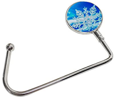 Weihnachtsstrumpf Halter Nikolausstrumpf Haken Kamin Anhänger Tisch Handtaschenhalter Handtaschen Halterung Taschenhalter für Taschen Christmas Stockings 1Pack(Blau+Schneeflocke)