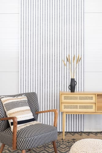 Leiste24 Akustikpaneel 2600 x 400 mm Grau Weiß | Lamellenverkleidung mit grauem Akustikfilz, Wandverkleidung im Lamellendekor Weiß für moderne Innenräume