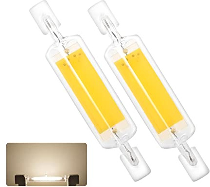 BVCL Lampada LED R7S 78mm, lampadina dimmerabile, sostituzione LED 7W R7S per lampadina alogena 50W, 700lm AC/DC 190-260V, 80Ra High CRI sottile facile da sostituire