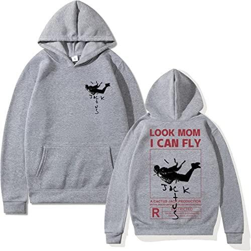 EVERLUCK Travis Hiphop Sudadera con capucha Scott Wish You Were Here Sudaderas unisex Astroworld Look Mom I Can Fly Sudaderas para mujeres y hombres, 02 Fly Travis, M