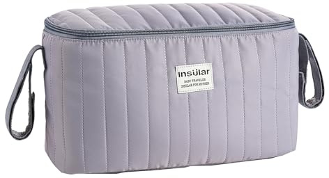 SONARIN Multifunzionale Impermeabile Borsa Organizer per Passeggino,Borsa Passeggino Universale Organizzatore per Passeggino Portatile Leggero Borsa per Carrozzina Borsa Cambio(Grigio)