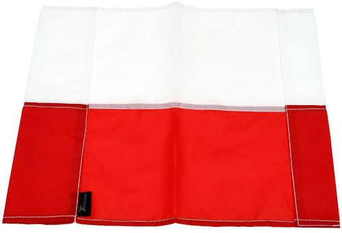Loops Single All Weather Football Corner Flag -RED & WHITE - Outdoor Polyester