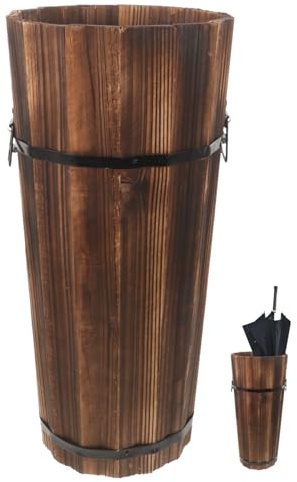 Ciieeo Schirmständer Aus Holz Eleganter Regenschirmhalter Für Eingangsbereich Platzsparend Praktischer Organizer Für Regenschirme Und Spazierstöcke 42 X 21 X 21 cm