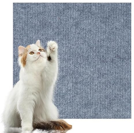 Kratzbretter Katze, Kratzmatte für Katzen, DIY Selbstklebende Kratzmatte Katzen, Kletter-Katzenkratzer, Kratzbrett Katzen AntiKratz für Möbel Couch Sofa Tür Schutz (40x100cm,Hellgrau)