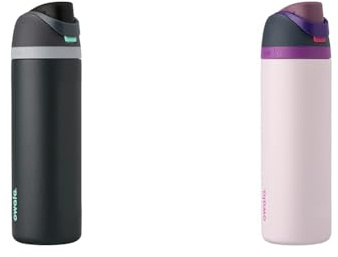 Owala FreeSip Insulated Stainless Steel Water Bottle with Straw for Sports and Travel, Leak Proof & FreeSip Insulated Stainless Steel Water Bottle with Straw for Sports and Travel, Leak Proof