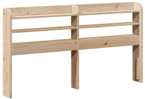 vidaXL Testiera con Ripiani 160 cm in Legno Massello di Pino